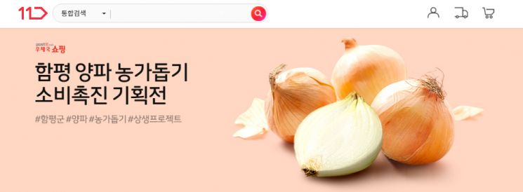 11번가가 오는 27일까지 함평 양파 농가 돕기 행사를 진행한다.