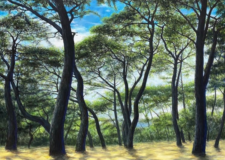 유연홍 작 '소나무 숲'