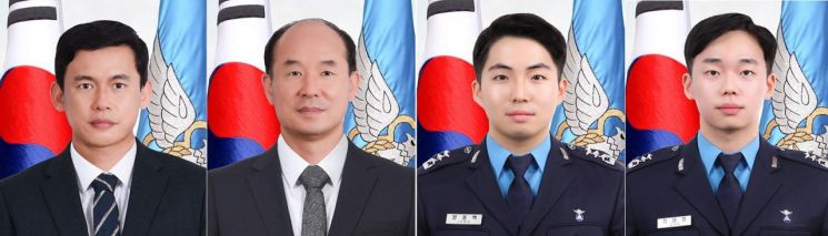 순직 조종사 전용안 교수, 이장희 교수, 정종혁 대위, 차재영 대위(왼쪽부터). [이미지출처=연합뉴스]