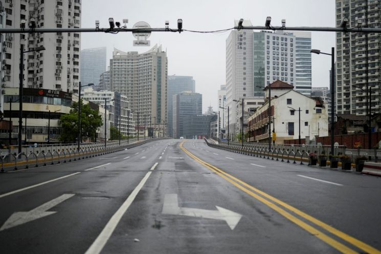 지난 4월 중국 상하이의 한 도로 모습. 사진=연합뉴스