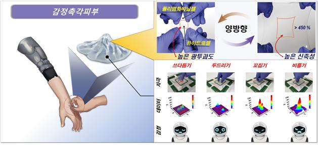 로봇과 '쓰담쓰담'…정서적 교감 가능 '감정촉각피부' 개발