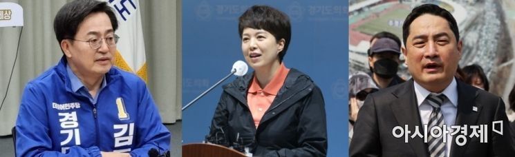 (사진 왼쪽부터) 김동연 더불민주당 후보, 김은혜 국민의힘 후보, 강용석 무소속 후보 [후보 선거 캠프]
