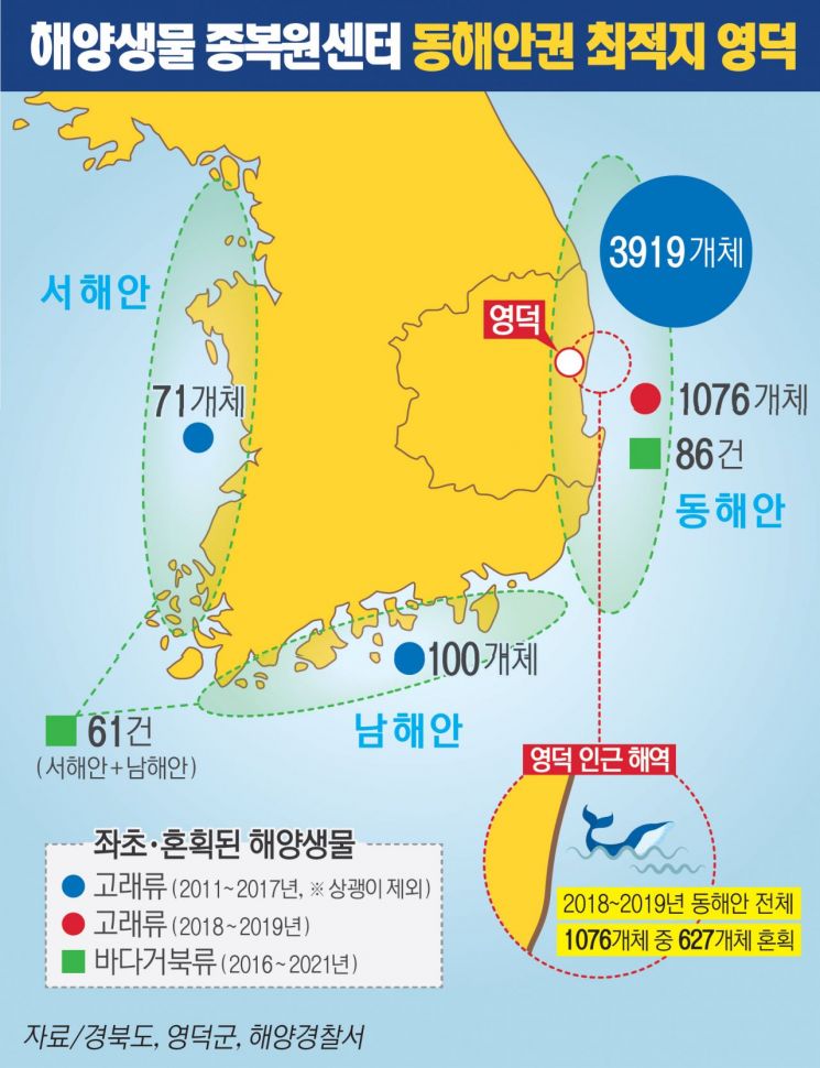 해양생물 종복원센터 동해안권 최적지.