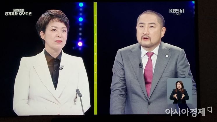 국민의힘 김은혜 후보와 무소속 강용석 후보 [KBS 화면 캡처]