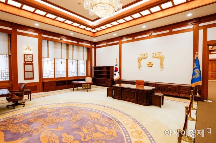 [포토]청와대 본관 내부 대통령 집무실