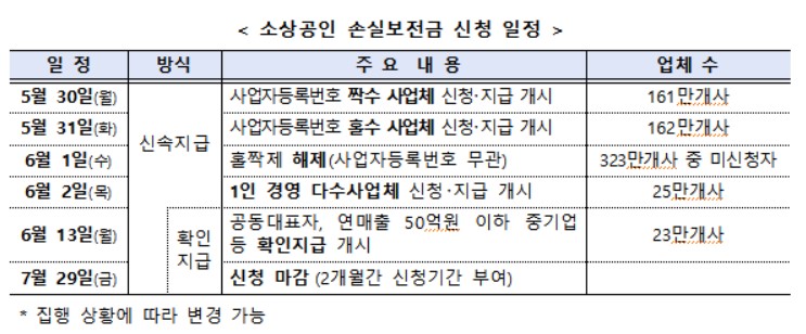손실보전 최대 1000만원…"오늘 12시 안내문자, 오후 3시부터 지급" 
