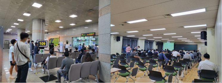 7일 오전 9시께 음주운전으로 면허 취소·정지된 많은 시민들이 특별교통안전교육을 받기 위해 서올 서초구 염곡동 도로교통공단 서울지부를 찾았다./사진=오규민 기자 moh011@