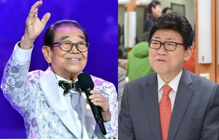 송해(왼쪽), 엄영수. 사진 = 아시아경제DB