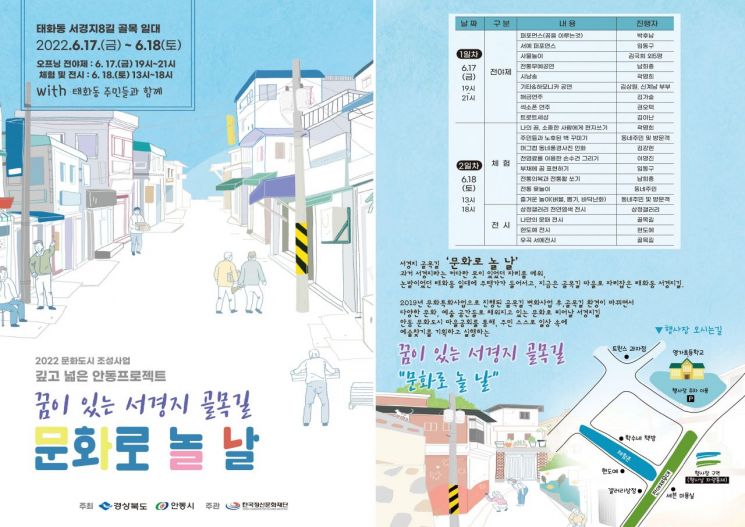 안동 ‘서경지길’ 골목문화 축제 열린다 … 주민·예술가가 짠 ‘문화로 놀 날’