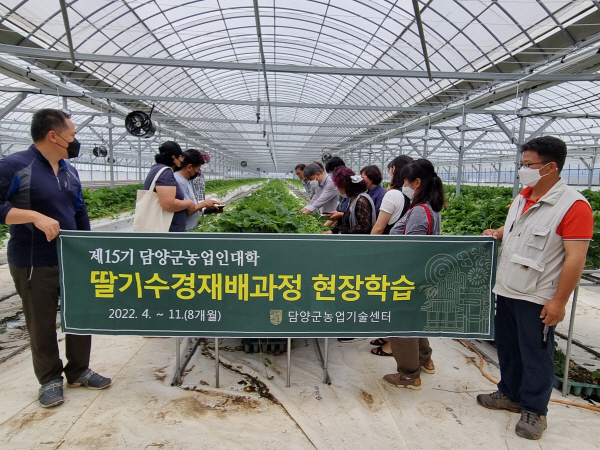 담양군, 딸기 수경재배 교육 큰 호응 이끌어