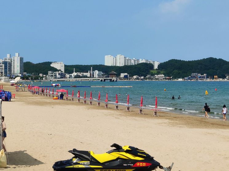 경북 포항 영일대 해수욕장.