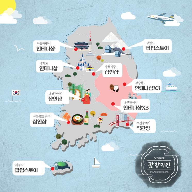 ‘농식품 팔방미인(八方味引) 프로젝트’ 지역별 전략.