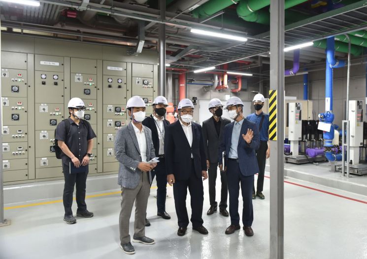 유승경 경과원 원장, 판교 스타트업캠퍼스 중대재해 예방 점검