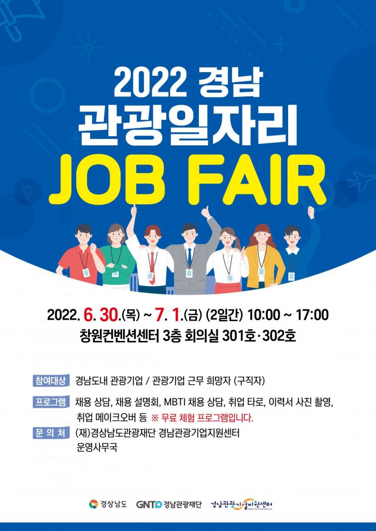 ‘경남 관광일자리 잡페어(JOB Fair)’ 포스터.