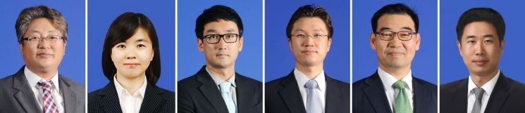 왼쪽부터 강정구·김경미·김진원·박성배·이성태·조재박 부대표[사진제공=삼정KPMG]