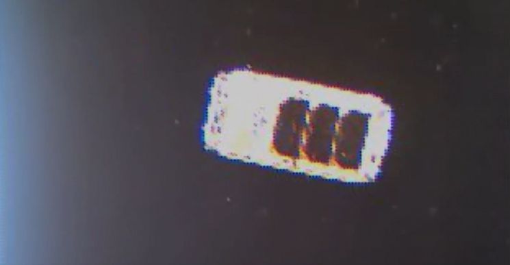 조선대가 제작한 큐브 위성이 29일 오후 누리호 성능검증위성에서 떨어져 나가고 있다. 사진 제공=과기정통부