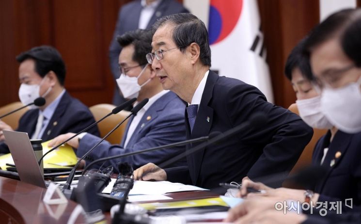 [포토] 국정현안점검조정회의 주재하는 한덕수 총리