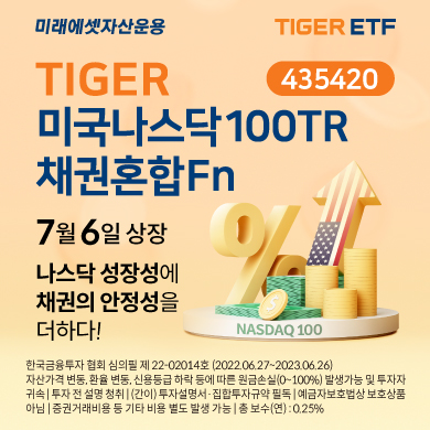 미래에셋, 'TIGER 미국나스닥100TR채권혼합Fn' ETF 상장 이벤트