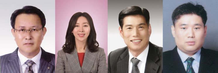 (왼쪽부터) 국제협력위원회 우영준 한국야나세 회장, 송정아 송정아회계사무소 대표, 상생경제위원회 박종춘 정일 대표이사, 김성언 대명공업 대표이사.