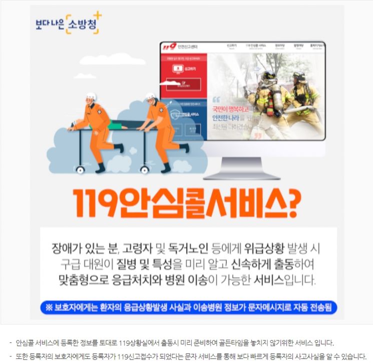 순천소방서, 119생활안전순찰대 ‘119안심콜’ 가입 지원