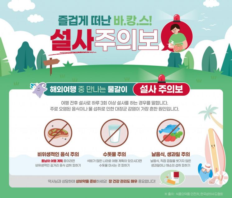 [콕!건강]여름 휴가의 악몽 '물갈이 설사' 이렇게 예방하세요