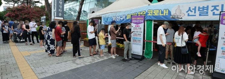 [포토]다시 붐비는 선별진료소