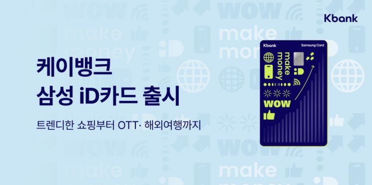 OTT·여행·배달 月 5만원 이상 할인…'케이뱅크 삼성 iD카드' 출시