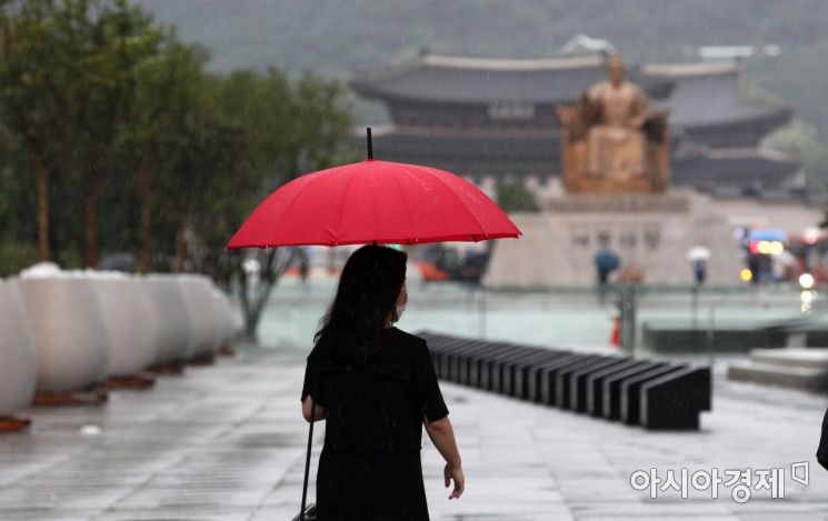 [포토] 비 내리는 광화문
