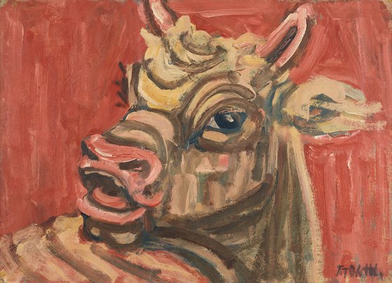 이중섭 , 황소 , 1950 년대 , 26.4x38.7cm. 사진제공 =  국립현대미술관