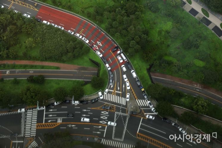 [포토]한강 주차 위험해요