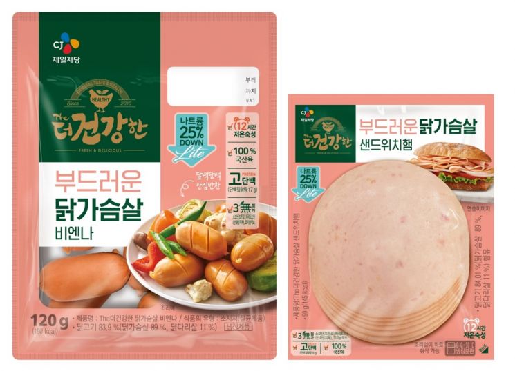 “반찬용 닭가슴살” CJ제일제당, 'The더건강한 닭가슴살' 신제품 2종 출시