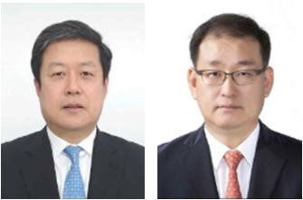 김정각 신임 증권선물위원회 상임위원(왼쪽)과 박정훈 금융정보분석원(FIU) 원장 [사진제공=금융위원회]