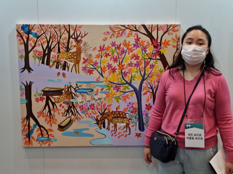 “주름은 아픔, 금빛 가지는 희망을 상징해요”…청와대에 걸린 장애인들의 작품