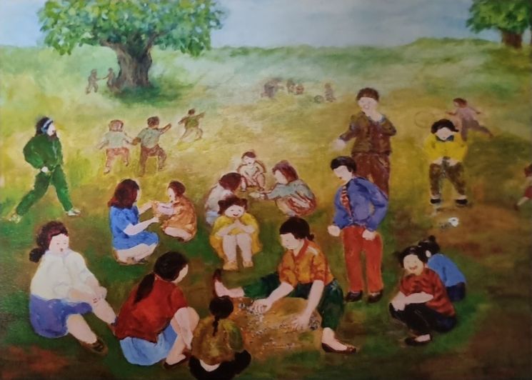 “주름은 아픔, 금빛 가지는 희망을 상징해요”…청와대에 걸린 장애인들의 작품