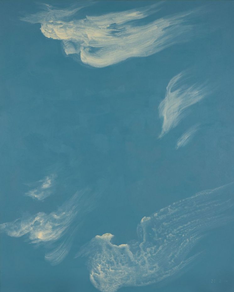 비천(飛天) Flying in the Sky, 2022, 캔버스에 아크릴릭 Acrylic on canvas, 227x182cm. 사진제공 = 학고재갤러리