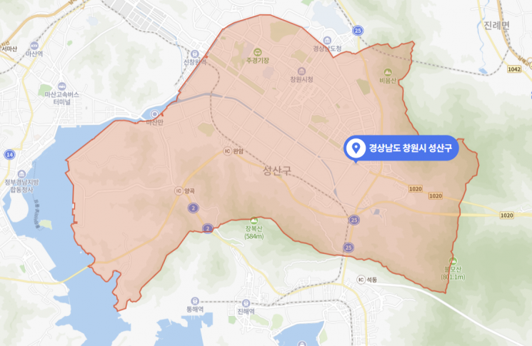 경남 창원시 성산구 지도. [이미지출처=네이버 지도]