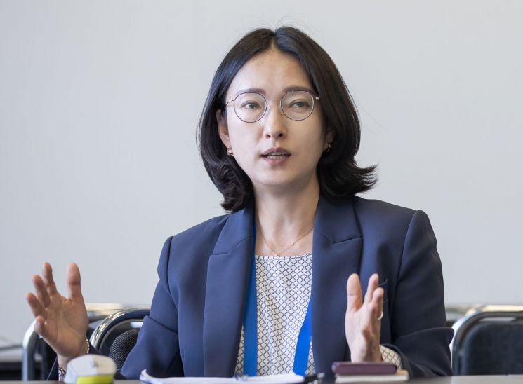 Yang Hye-sun, Vice President of Samsung Electronics' Consumer Electronics Division, speaking at a press conference for 'IFA 2022,' Europe's largest home appliance exhibition, held in Berlin, Germany on the 3rd (local time). (Photo by Samsung Electronics)