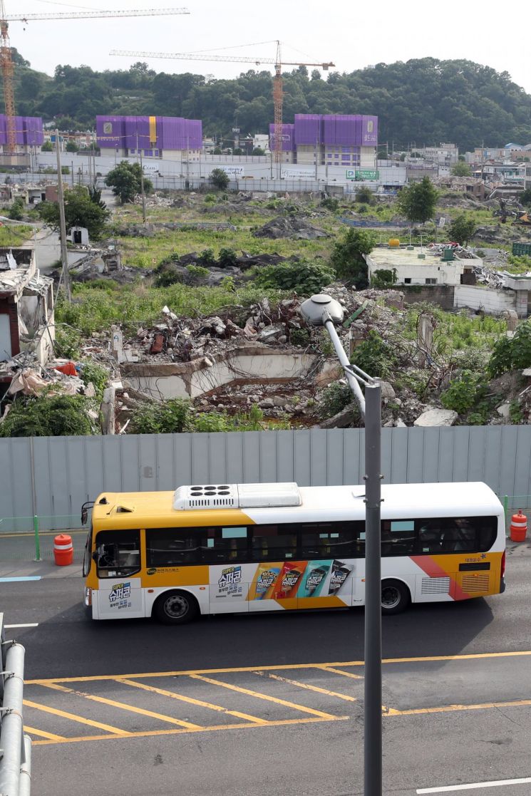 '학동 참사'가 발생한 광주 동구 학동4구역 재개발 사업지. 연합뉴스