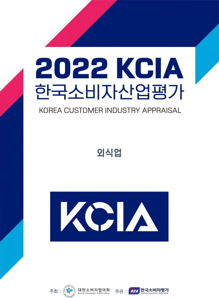 KCA한국소비자평가, 2022 KCIA 한국소비자산업평가 “외식업” 남양주 지역 평가 결과 발표