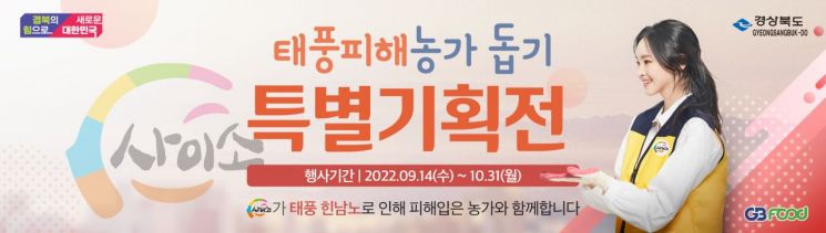 태풍피해 농가돕기 사이소 기획전.