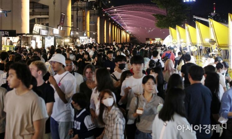 [포토] 인파로 가득한 한강달빛야시장