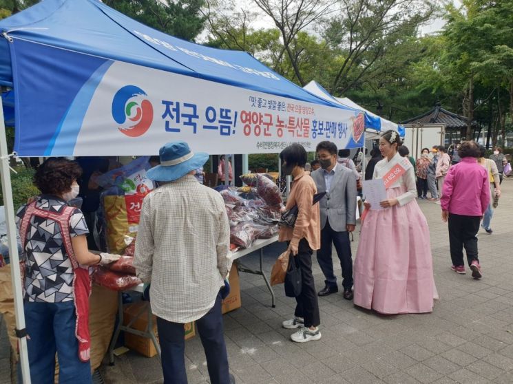 도시에 달려간 ‘농촌’ … 경북 영양군 수비면, 대구서 농특산물 직거래 장터