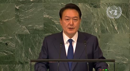 [속보]尹대통령 "진정한 자유와 평화, 질병·기아로부터의 자유"