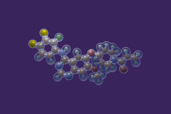 포지오티닙의 분자 구조 이미지 (사진제공=스펙트럼 파마슈티컬스)