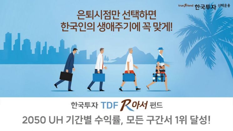 '한국투자TDF알아서2050 UH' 기간별 수익률, 모든 구간서 1위