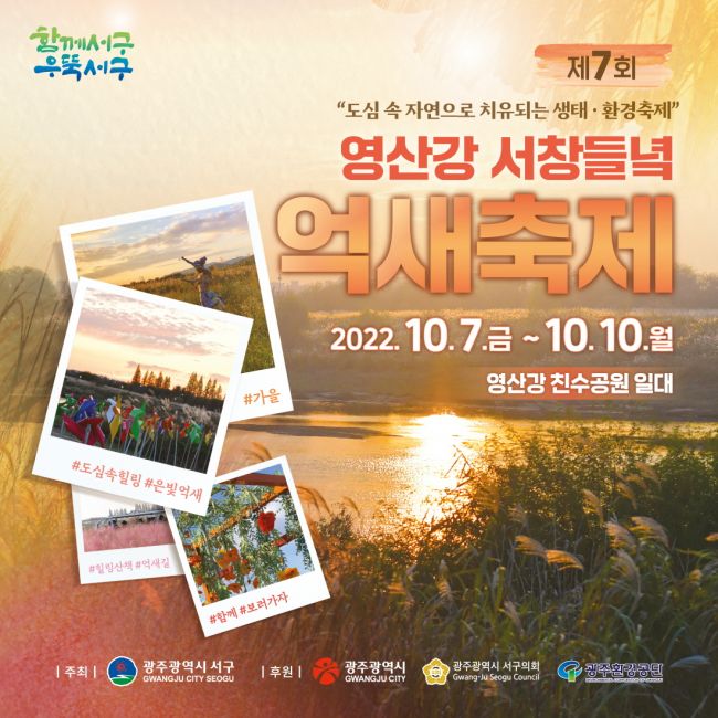 광주 서구, 3년만에 ‘영산강 서창들녘 억새축제’ 개최