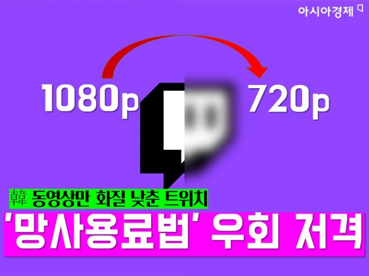 韓 동영상만 화질 낮춘 트위치…'망 사용료법' 우회 저격