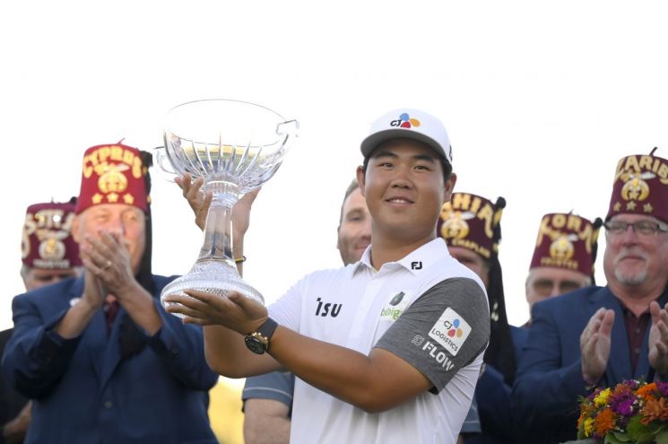 김주형은 PGA투어에서 최연소 2승 챔프에 오르는 기염을 토했다.