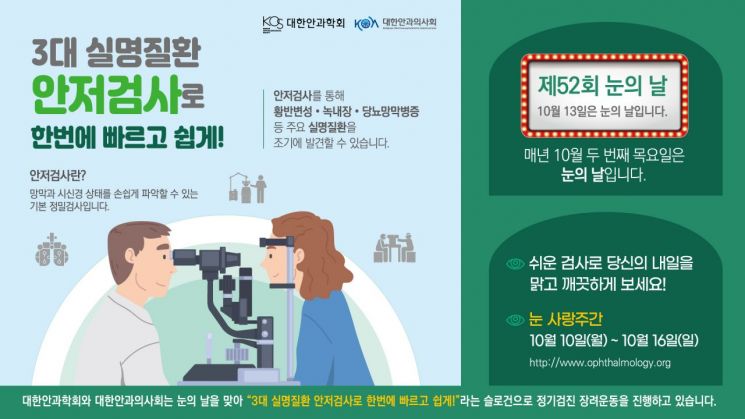 제52회 눈의 날 포스터.[사진제공=대한안과학회]