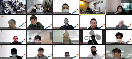 10월13일 온라인 화상 플랫폼에서 열린 제 6회 글로벌 IT 워크숍(Global IT Committee)에서 CJ대한통운과 글로벌 법인의 IT 리더들이 의견을 나누고 있는 모습. 사진제공=CJ대한통운